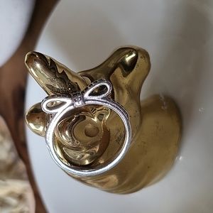 Pandora silver classic bow Ring Size 6